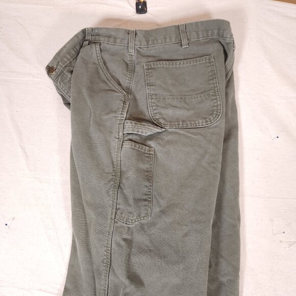 Carhartt Original Fit Flannel Lined Carpenter Pants Mens 42x32 Utility ~36x29.5 - Picture 14 of 16